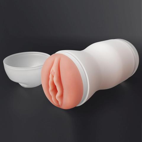 Wibrujący masturbator wagina tunel 16 cm z pociskiem i lubrykantem