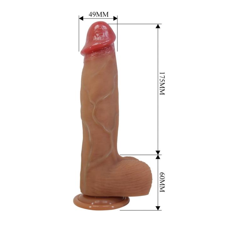 Realistyczne dildo silikonowe 23,4 cm z przyssawką i kompatybilnością z uprzężą