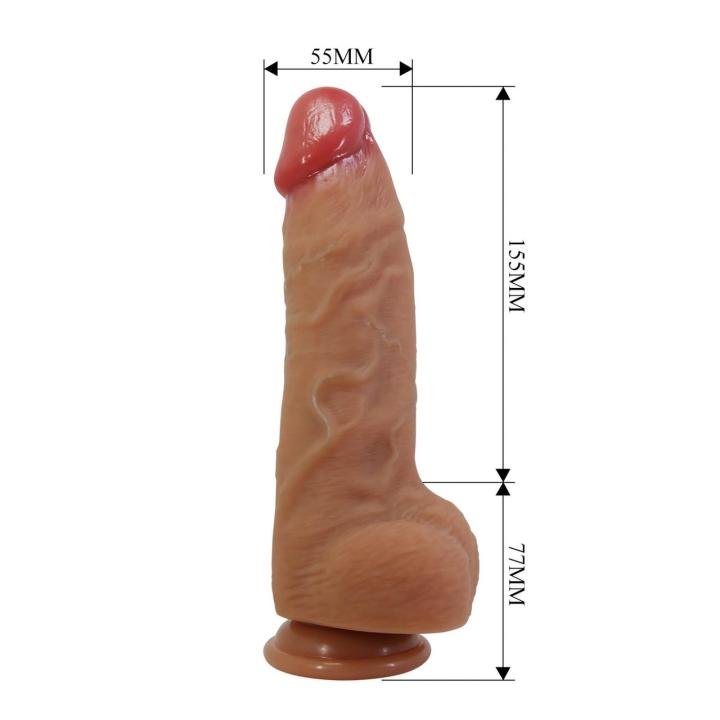 Realistyczne dildo silikonowe 23,1 cm z przyssawką do uprzęży