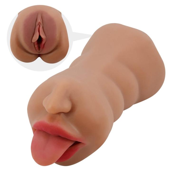 Męski masturbator premium z dwoma kanałami stymulacji