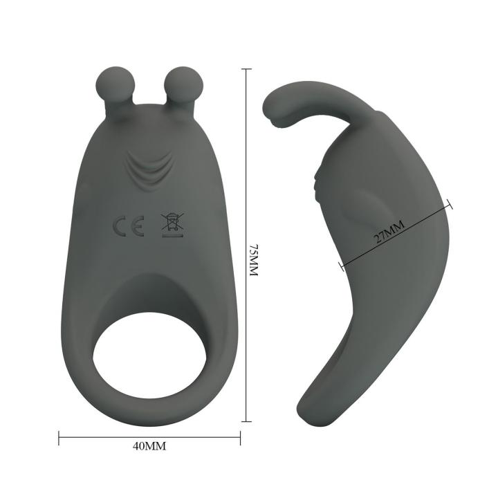 Wibrujący pierścień na penisa z króliczkiem 7 trybów, ładowany USB