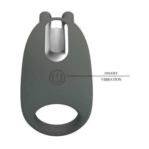Wibrujący pierścień na penisa z króliczkiem 7 trybów, ładowany USB