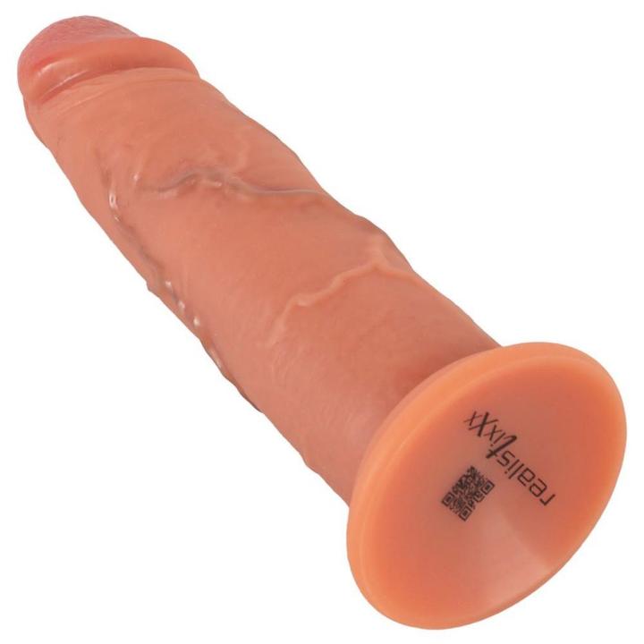 Realistyczne dildo z ruchomą skórą i przyssawką 20,5 cm