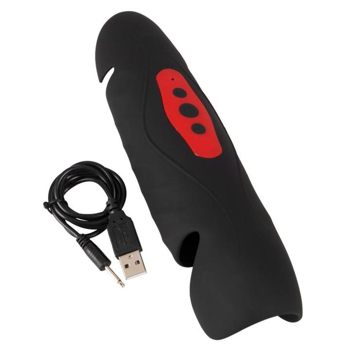 Wibrujący masturbator treningowy 3 strefy do penisa i jąder – ładowanie USB