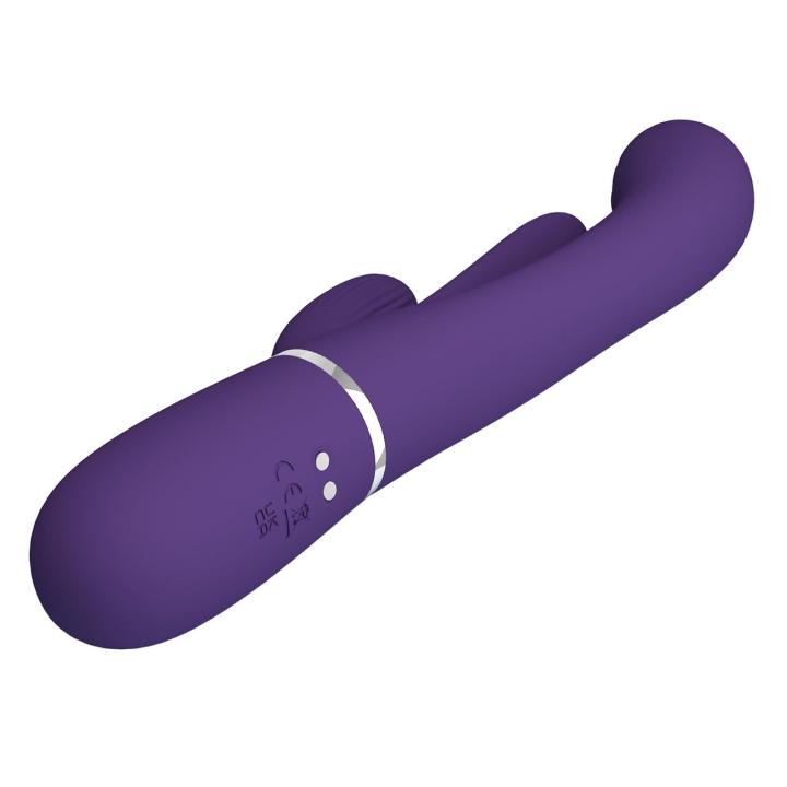 Wibrator króliczek fioletowy z języczkiem – 7 pulsacji i 7 wibracji