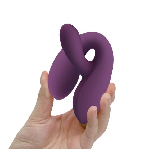 Wibrator króliczek fioletowy z 2 silnikami, 10 trybów, ładowanie usb