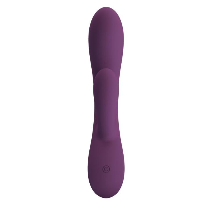 Wibrator króliczek fioletowy z 2 silnikami, 10 trybów, ładowanie usb