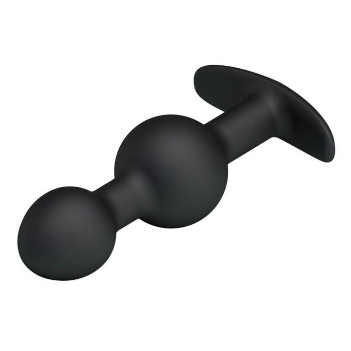 Silikonowy plug analny z obciążeniem i kulkami – intensywne doznania