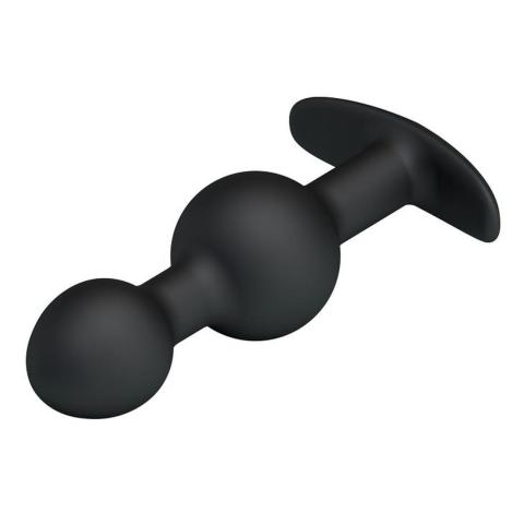 Silikonowy plug analny z obciążeniem i kulkami – intensywne doznania