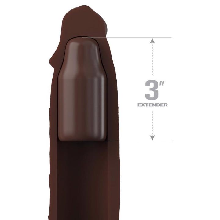 Silikonowa nakładka przedłużająca na penisa z paskiem 24,1 cm – wydłużenie 8,9 cm