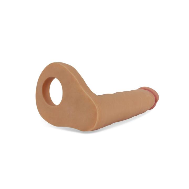 Podwójne dildo analne na ring 15,9 cm – realistyczny trzon z TPE