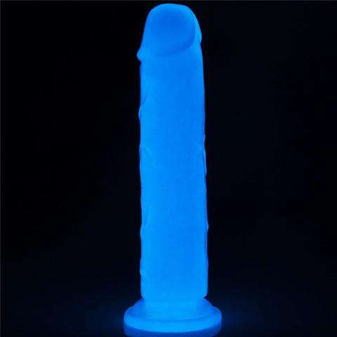 Świecące dildo z przyssawką 20,3 cm – realistyczna tekstura i glow
