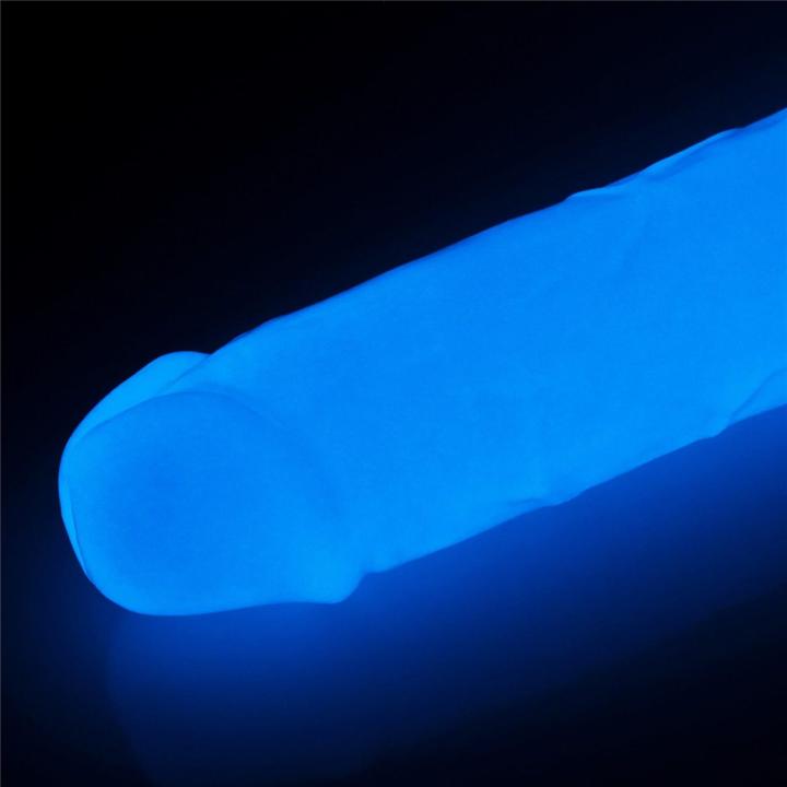 Świecące dildo z przyssawką 20,3 cm – realistyczna tekstura i glow