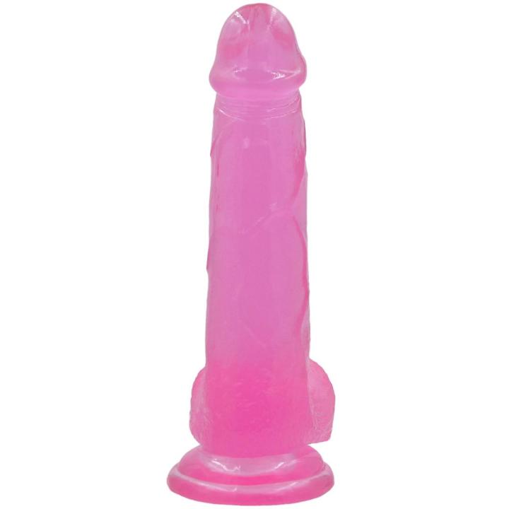 Żelowe dildo realistyczne z przyssawką 20 cm różowe
