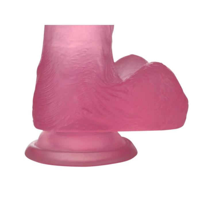 Różowe żelowe dildo realistyczne 15 cm z przyssawką do uprzęży