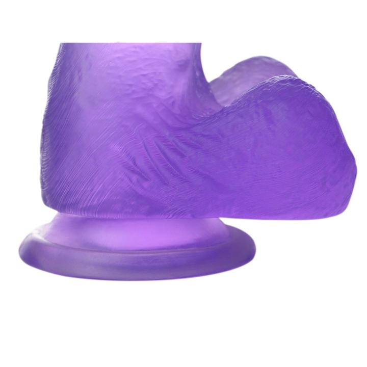 Fioletowe żelowe dildo realistyczne z przyssawką 15,0 cm