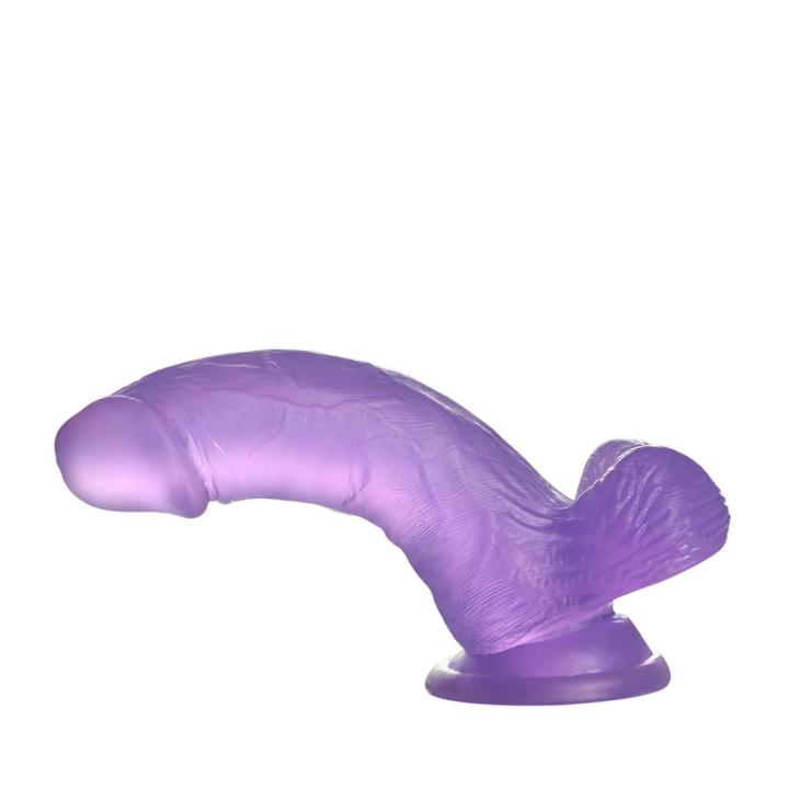 Fioletowe żelowe dildo realistyczne z przyssawką 15,0 cm