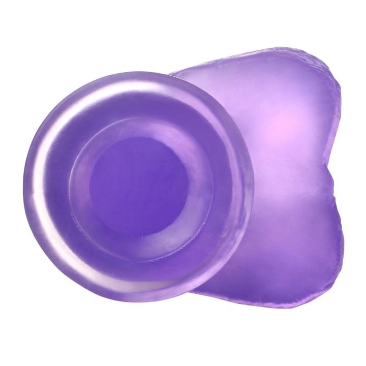 Fioletowe żelowe dildo realistyczne z przyssawką 15,0 cm