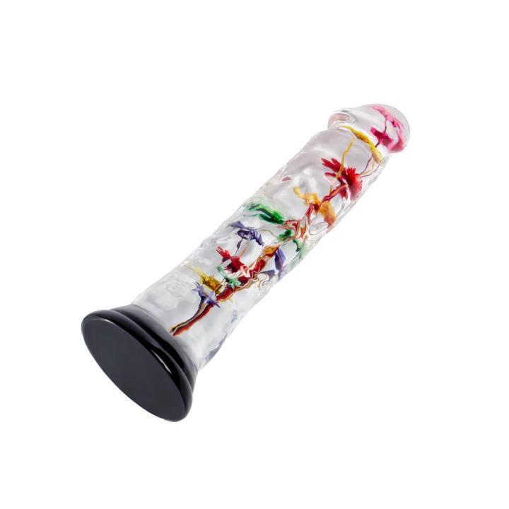 Kwiatowa Elegancja – Transparentne dildo z fakturą