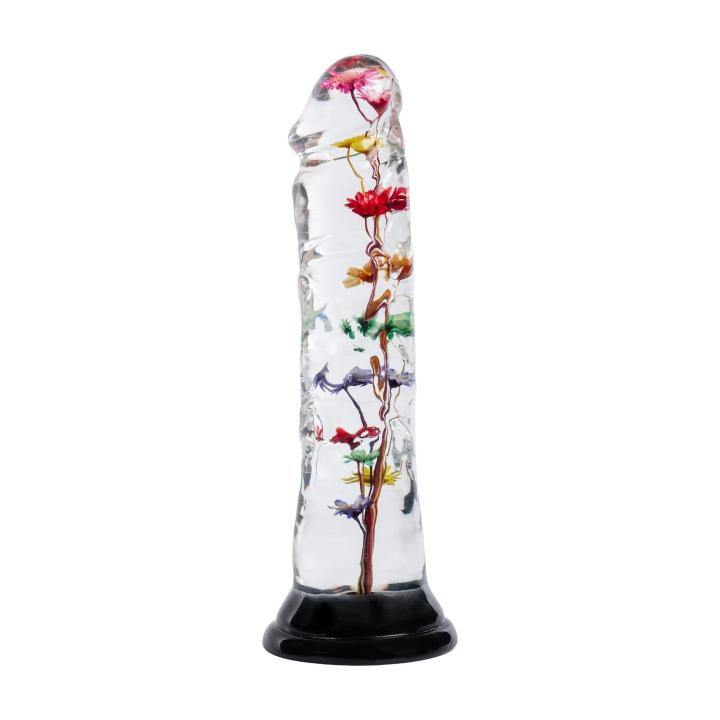 Kwiatowa Elegancja – Transparentne dildo z fakturą