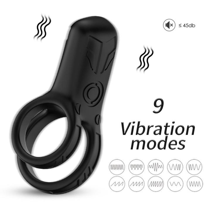 Wibrujący pierścień erekcyjny dla par 9 trybów USB wodoodporny