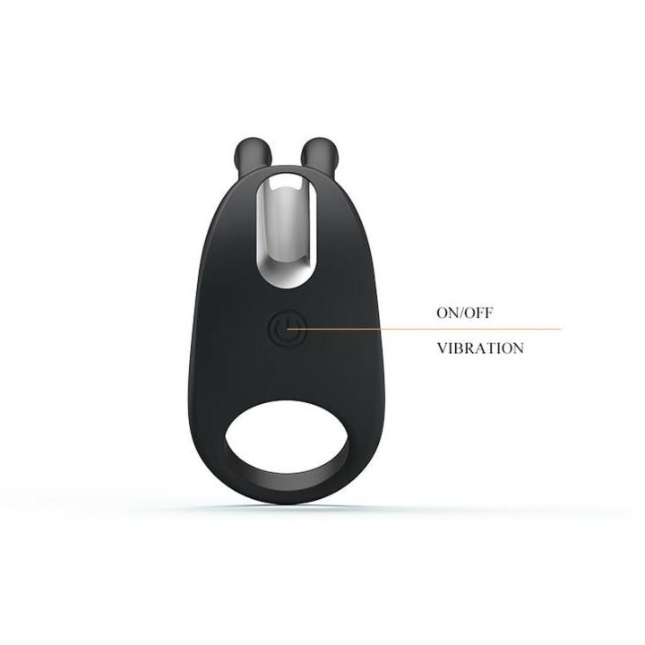 Wibrujący pierścień erekcyjny USB ze stymulatorem łechtaczki 7 trybów