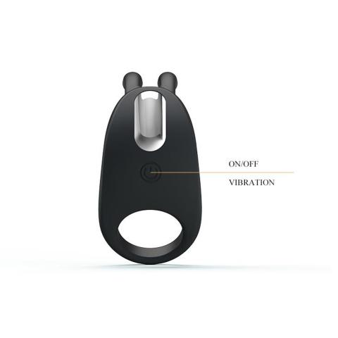 Wibrujący pierścień erekcyjny USB ze stymulatorem łechtaczki 7 trybów
