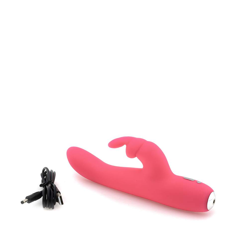 Wąski różowy wibrator króliczek Happy Rabbit Slimline Realistic