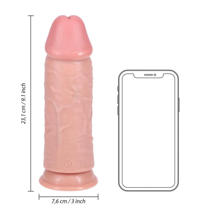 Realistyczne dildo 23 cm cieliste z przyssawką i żyłkowaniem