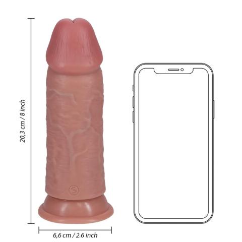 Realistyczne dildo cieliste 20,3 cm z przyssawką i bazą do uprzęży