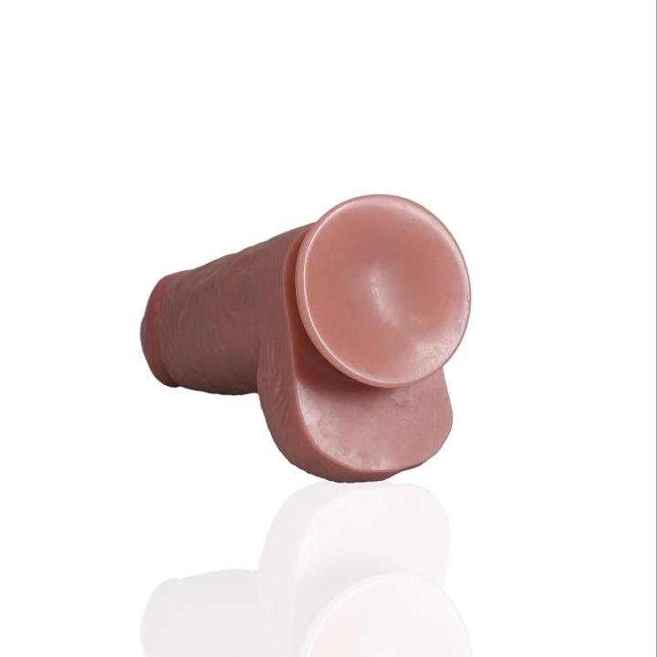 Grube realistyczne dildo z jądrami 22,9 cm z przyssawką
