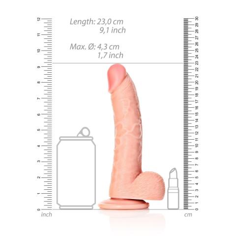 Realistyczne dildo z przyssawką 20,5 cm – wygięte do punktu G