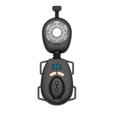 Masturbator thrusting i wibracje z LED, regulacją kąta i trybem hands-free