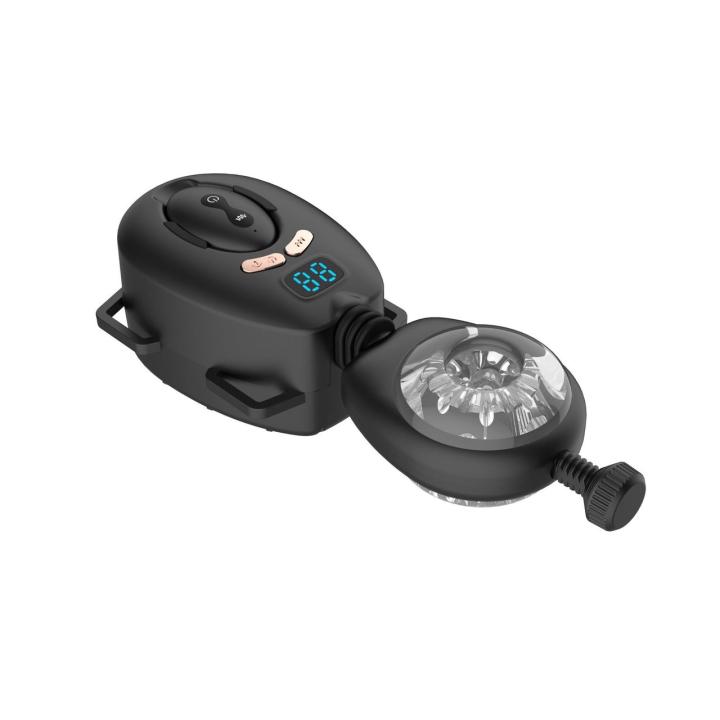 Masturbator thrusting i wibracje z LED, regulacją kąta i trybem hands-free