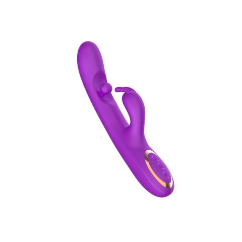 Purpurowy wibrator króliczek z rotacją i 3 silnikami 24,2 cm