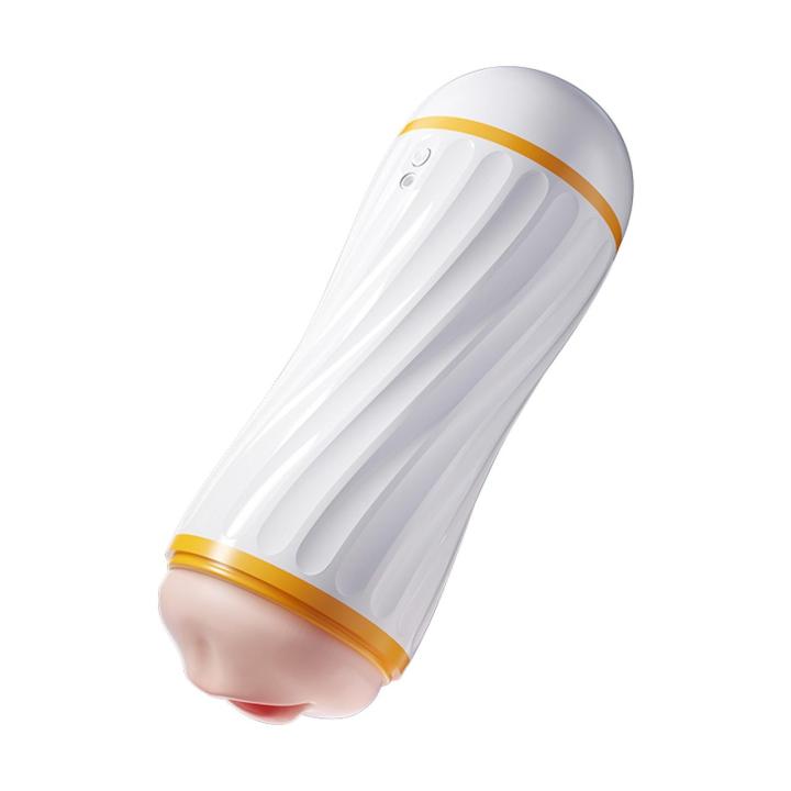 Wibrujący masturbator 2w1 – 12 trybów, dwa wejścia, ładowanie USB