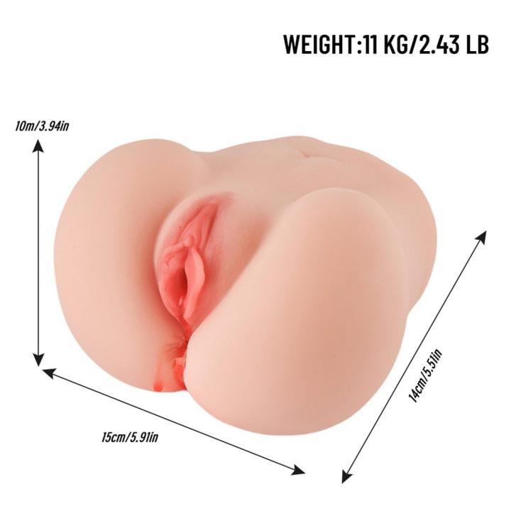 Realistyczny masturbator z wibracjami, podwójne wejście, 10 trybów