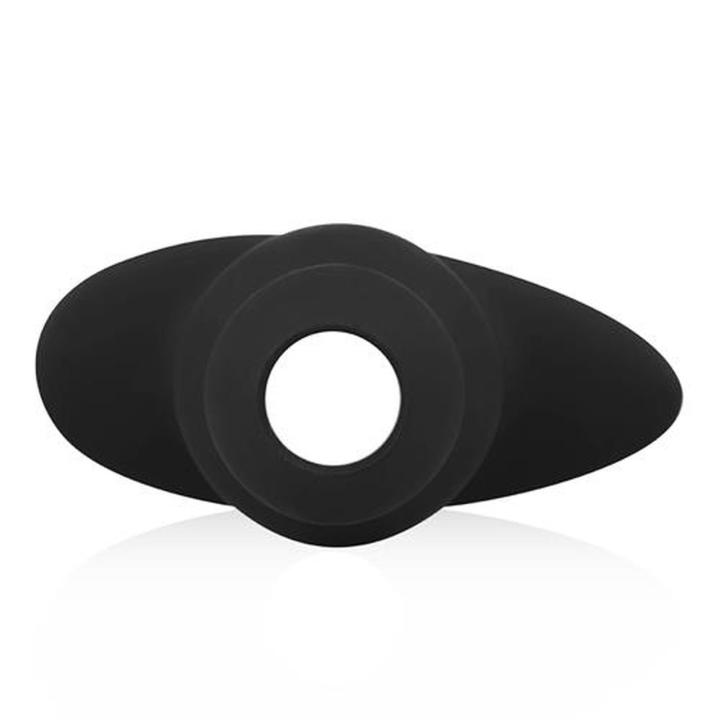 Duży wydrążony plug analny z silikonu 14 cm czarny