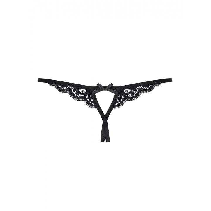 Unikatowe otwarte czarne stringi Obsessive 831-THC-1