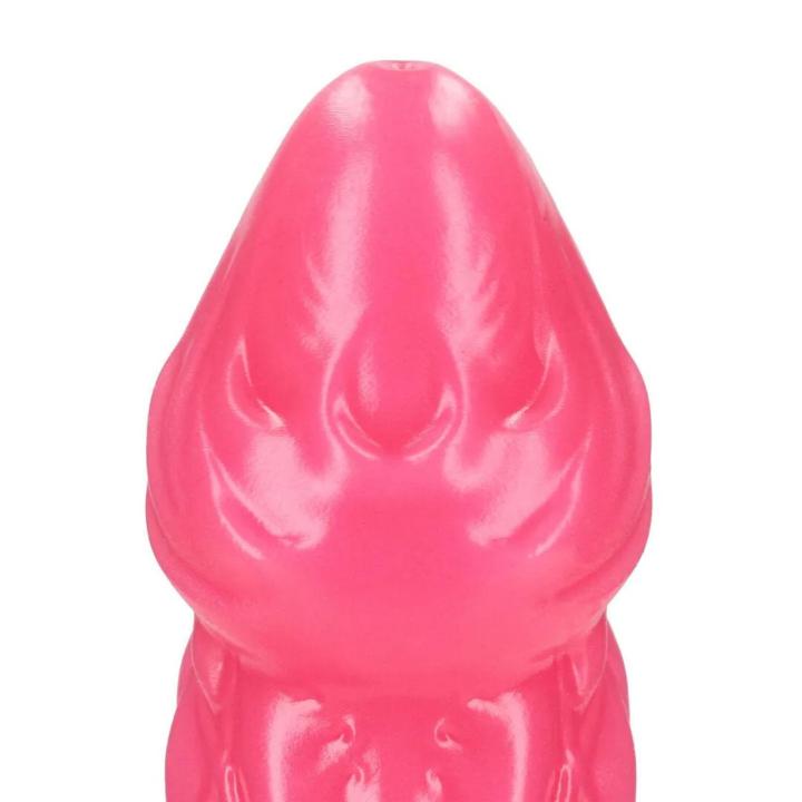 Czerwone fantazyjne dildo z płynnego silikonu 18,5 cm – elastyczne i wodoodporne