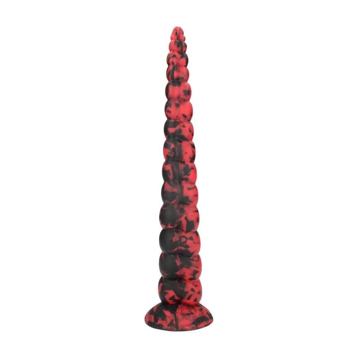 Fantazyjne dildo analne wężowe 37,5 cm - płynny silikon, średnica 5 cm