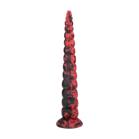 Fantazyjne dildo analne wężowe 37,5 cm - płynny silikon, średnica 5 cm