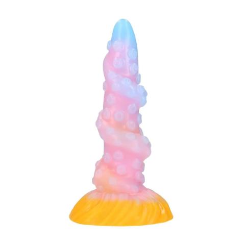Tęczowy plug analny z płynnego silikonu 17,5 cm – elastyczny i wodoodporny