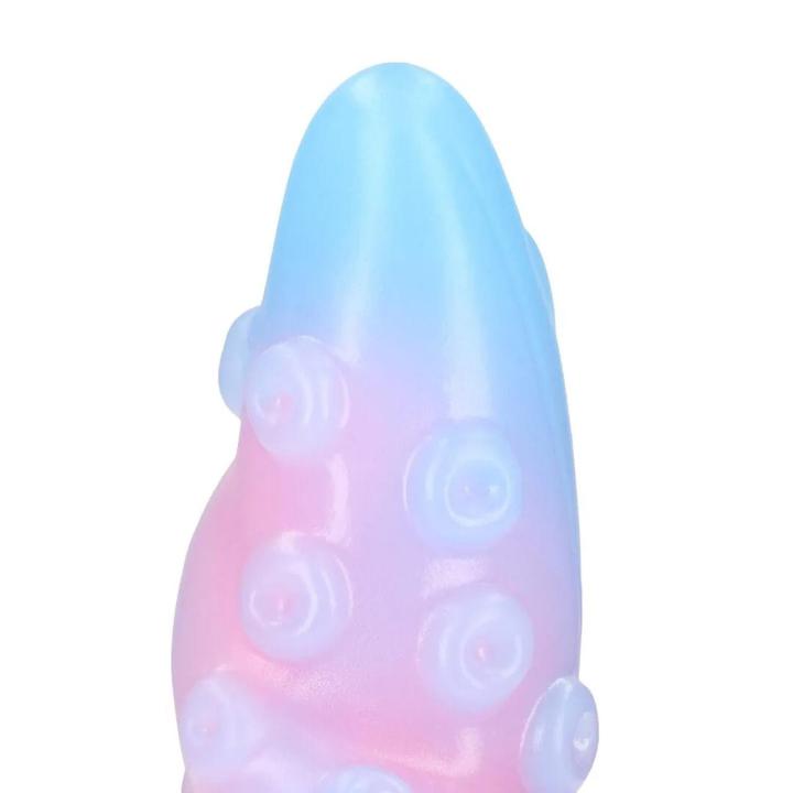 Tęczowy plug analny z płynnego silikonu 17,5 cm – elastyczny i wodoodporny
