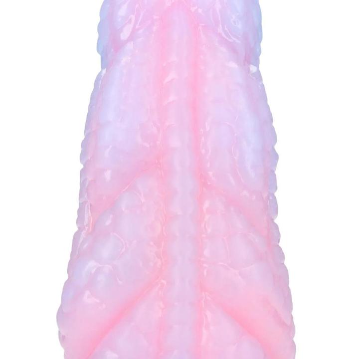 Tęczowy korek analny z płynnego silikonu 14 cm – smukły i elastyczny