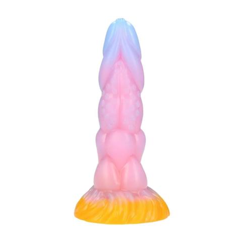 Tęczowy plug analny silikonowy 17,5 cm - miękki, elastyczny, wodoodporny