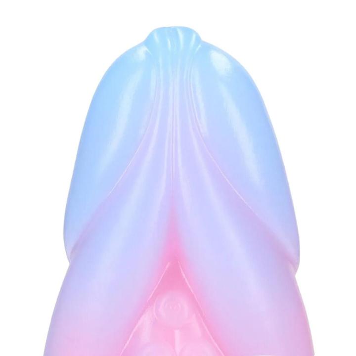 Tęczowy plug analny silikonowy 17,5 cm - miękki, elastyczny, wodoodporny