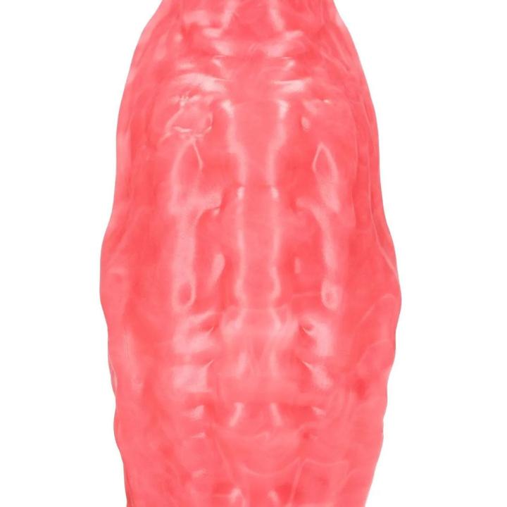 Fantazyjne dildo czerwone 17 cm z płynnego silikonu – grube i elastyczne