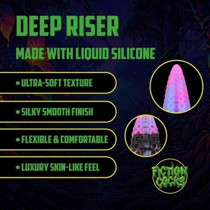 Fantazyjne dildo silikonowe 20 cm fioletowe – średnica 8 cm