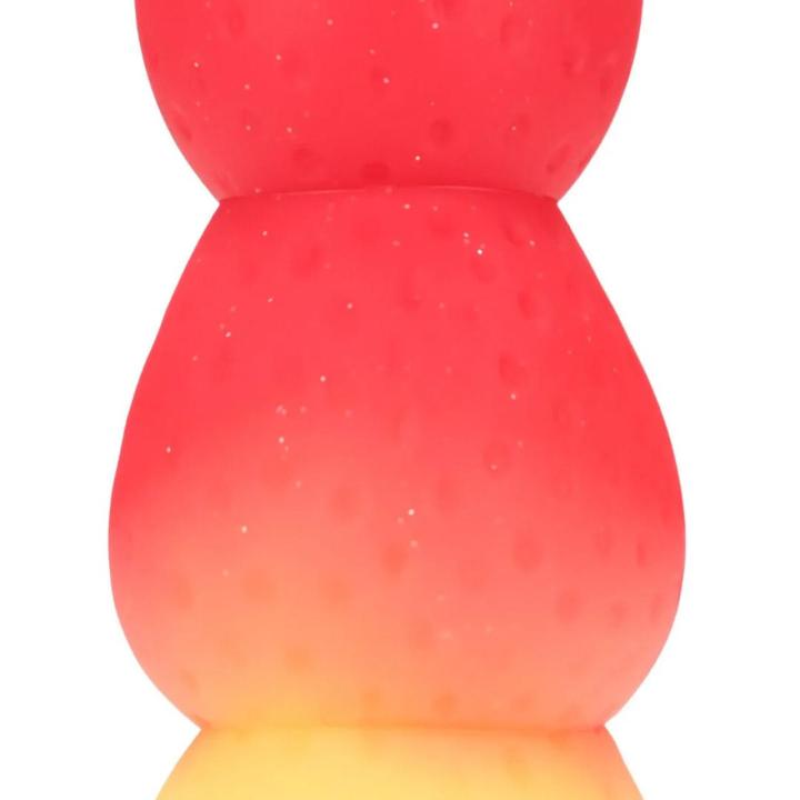Silikonowy plug analny czerwono-żółty 18 cm, elastyczny i wodoodporny
